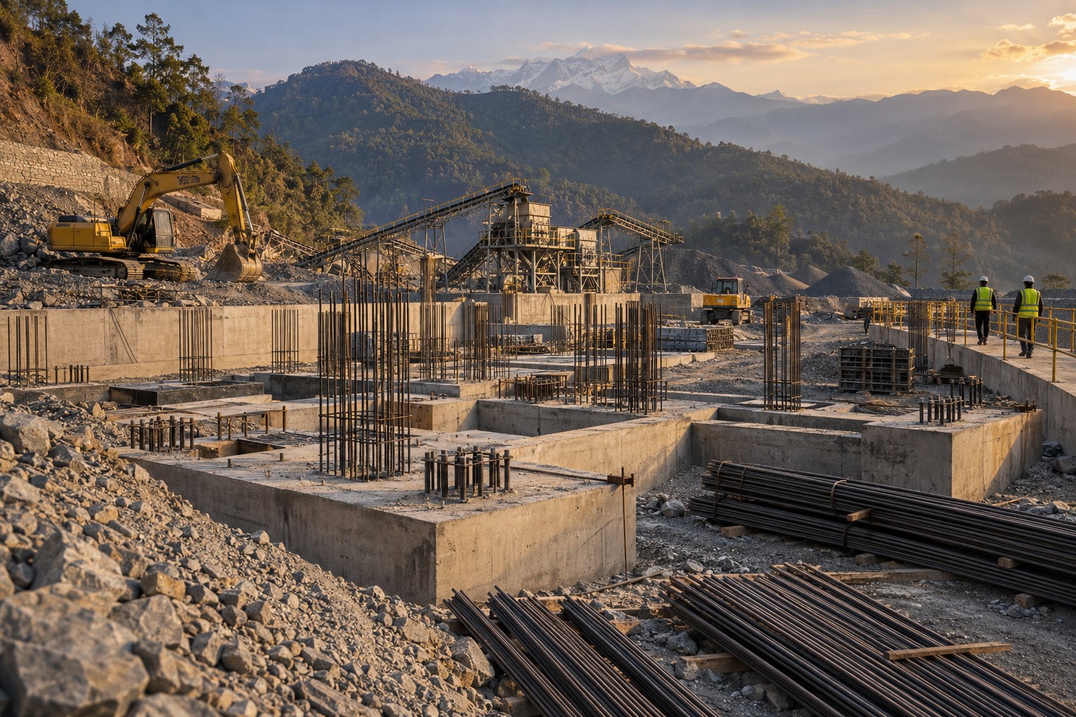 Illustrative crusher plant construction site